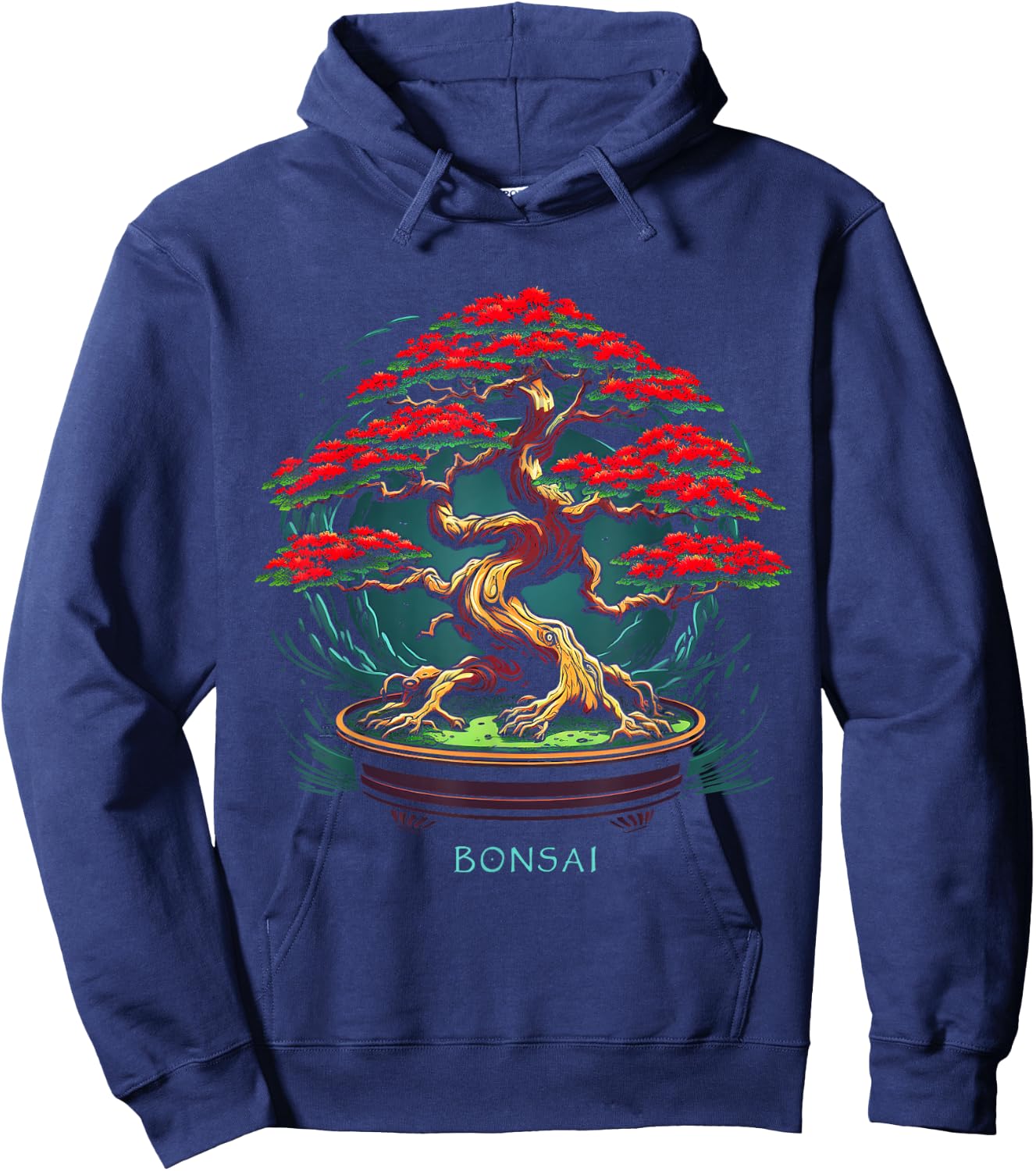 Zen Bonsai Enthusiast - Traditional Japanese Bonsai Tree Hoodie - Hoodie | Navy