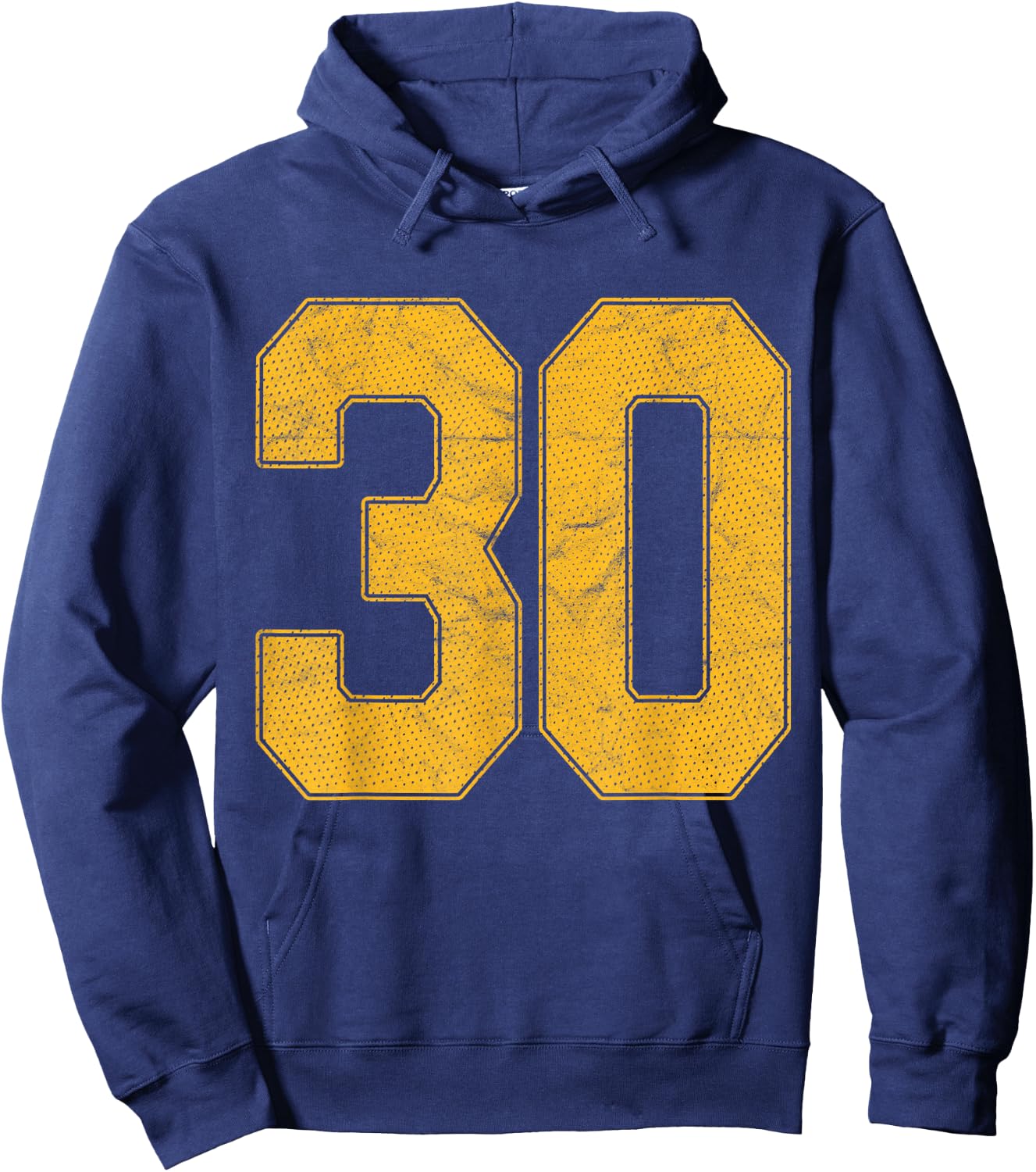 Number 30 Numbered Uniform Sports Team Jersey 30th Birthday Hoodie - Hoodie | Navy
