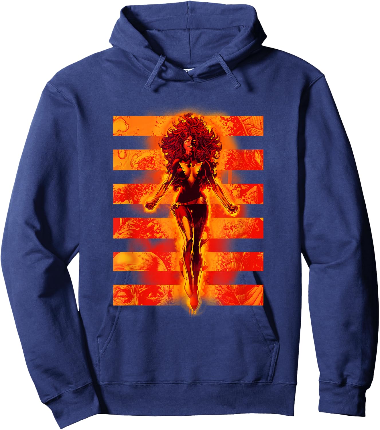 Marvel X-Men Dark Phoenix Epic Flight Retro Comic Panels Hoodie - Hoodie | Navy