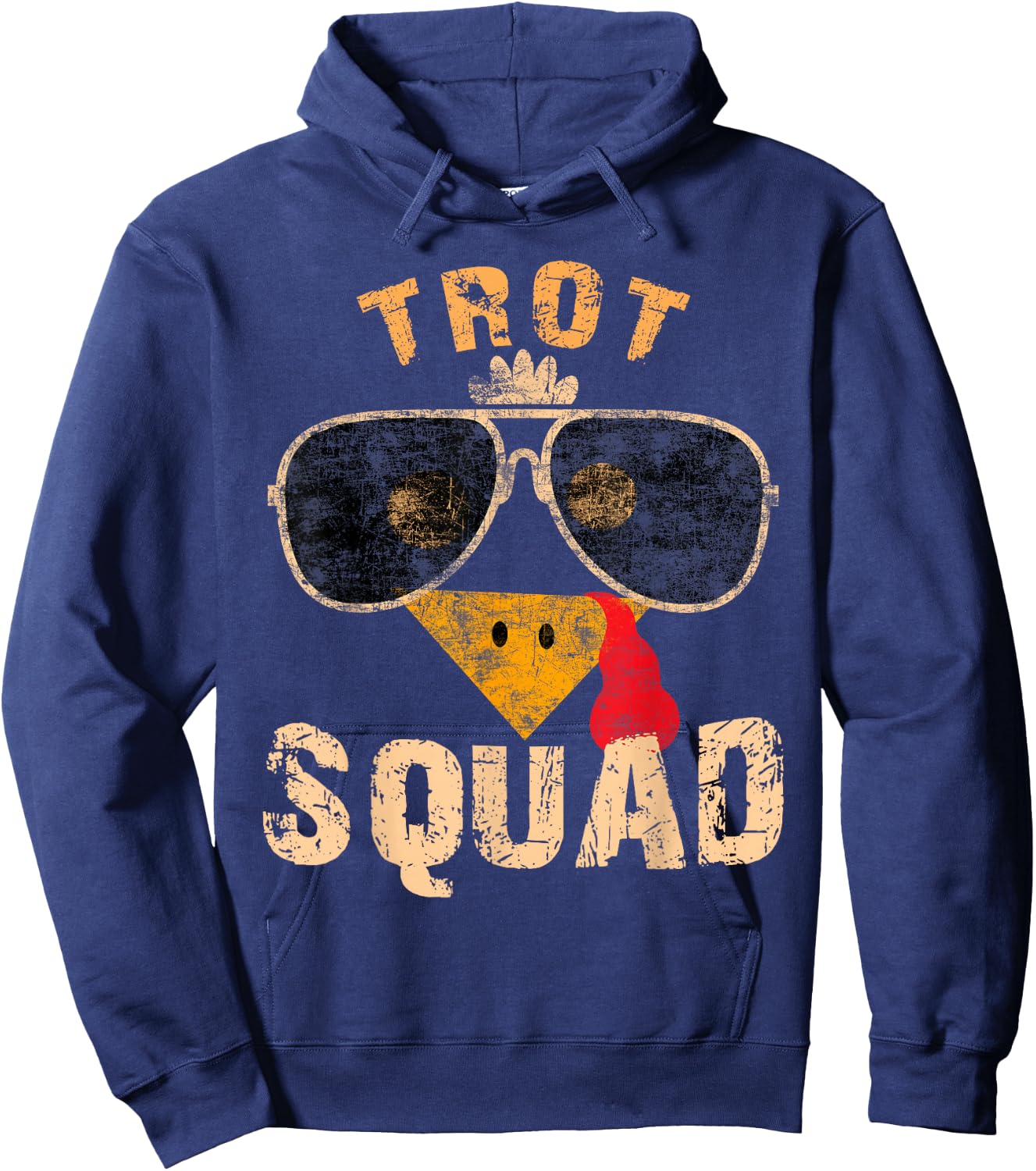 Thanksgiving Turkey Trot Squad 2025 Trot Race Women Men Kids Hoodie - Hoodie | Navy