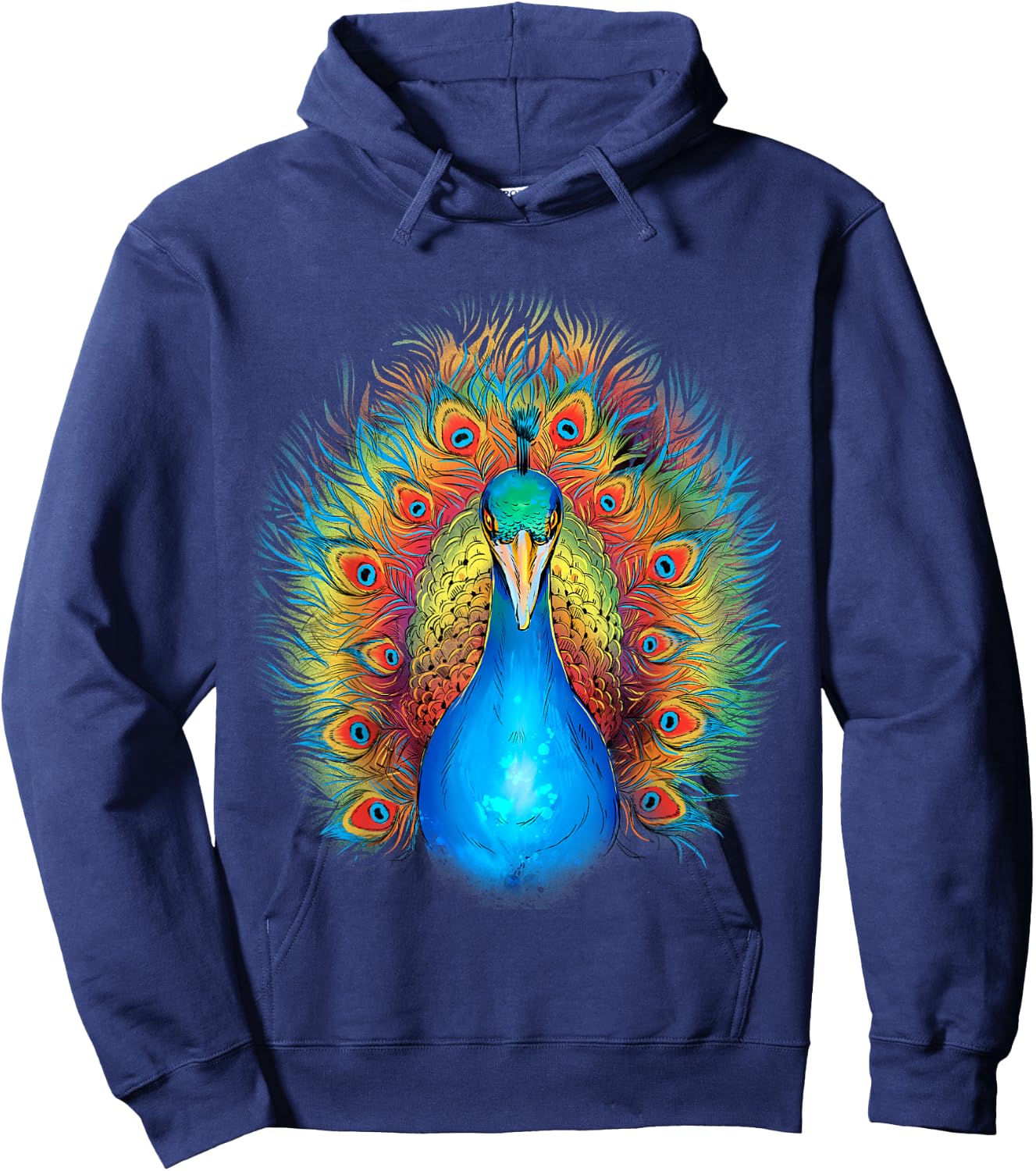 Peacock Bird Colourful Animal Peacock Hoodie - Hoodie | Navy