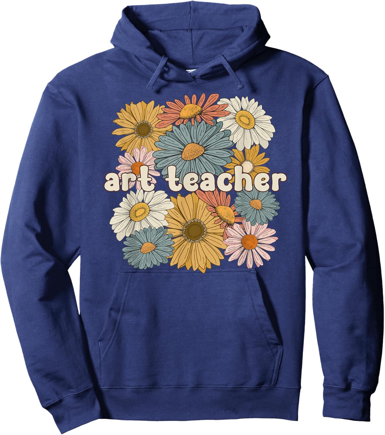 Groovy Art Teacher Art Teaching Art Teachers Hoodie - Hoodie | Navy