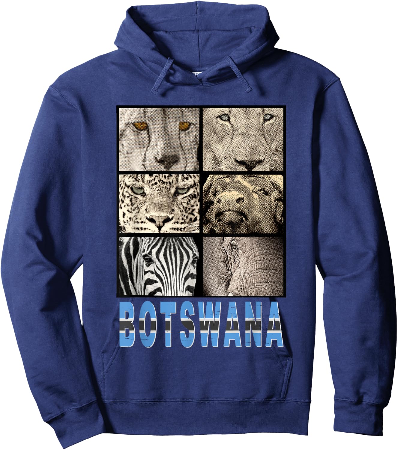 Love Botswana Love Wildlife for Botswana Wildlife Fans Hoodie - Hoodie | Navy