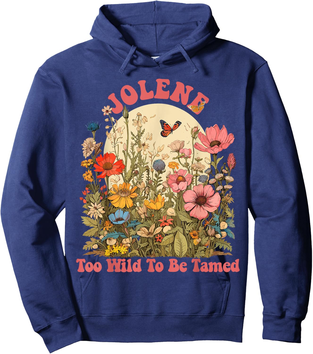 JOLENE Name Cute Retro Girls Wildflower JOLENE Name Hoodie - Hoodie | Navy