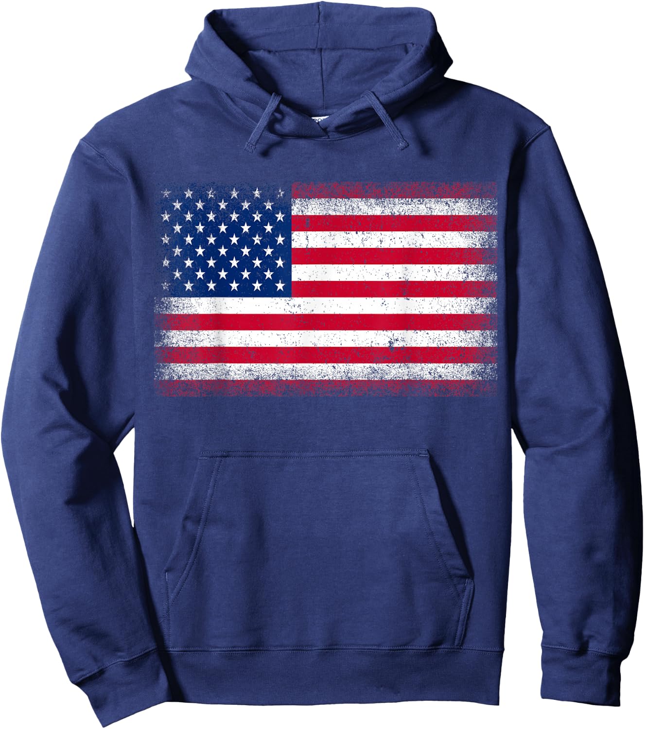 US Flag 4th of July USA Flag American Flag Hoodie - Hoodie | Navy