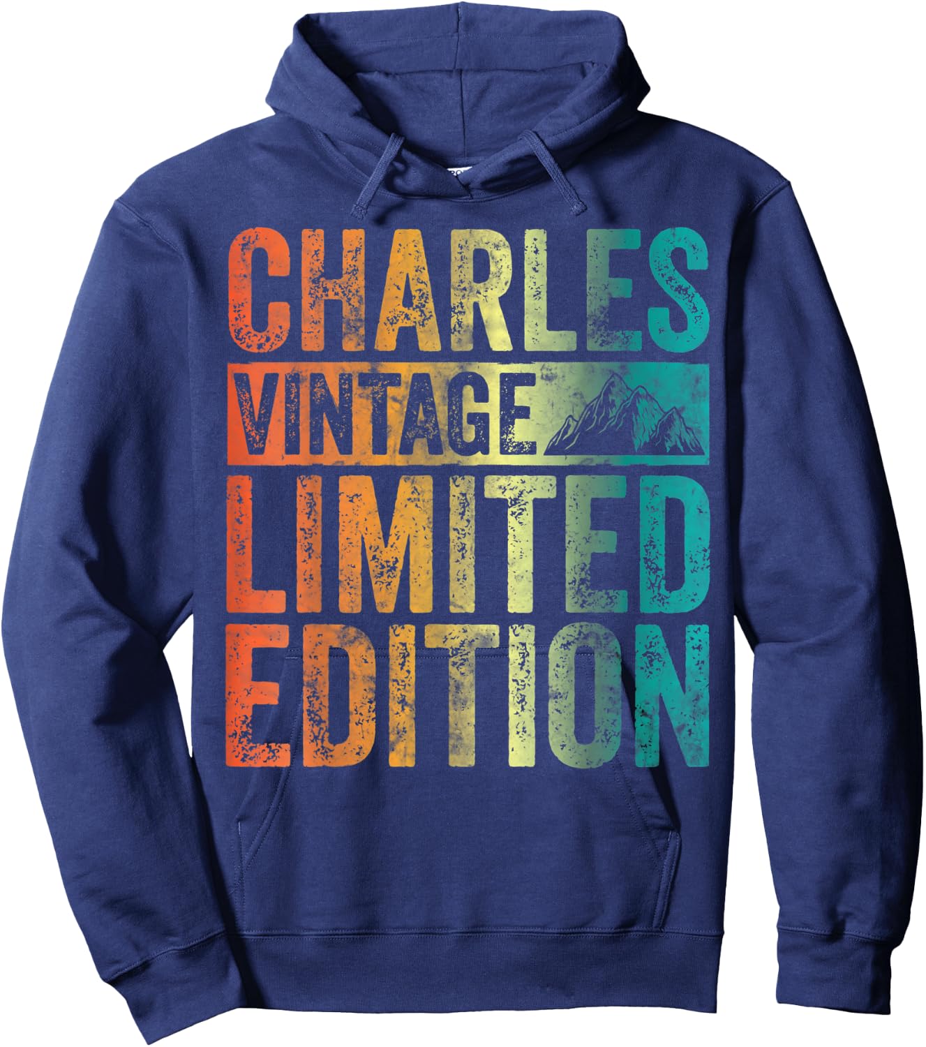 Personalized Name Shirt Charles Vintage Limited Edition Hoodie - Hoodie | Navy