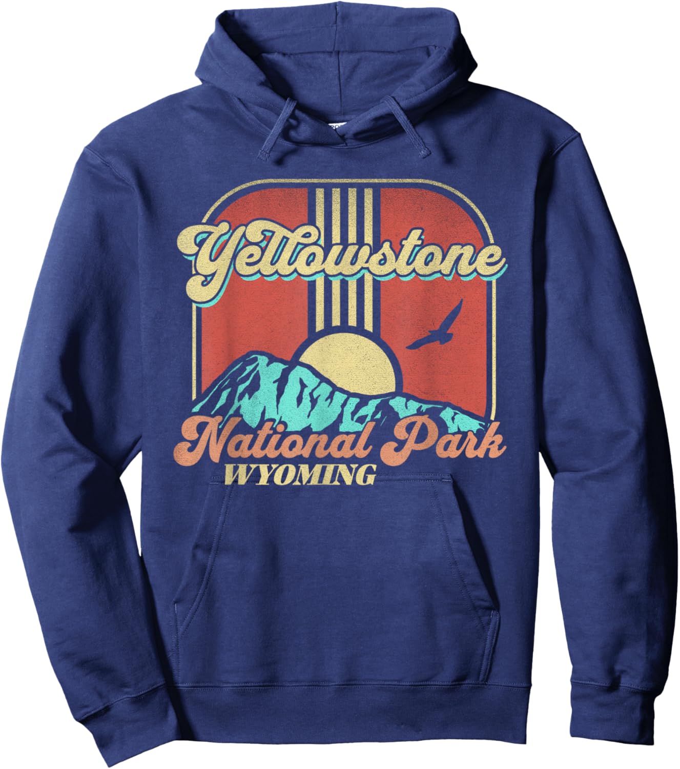 Yellowstone National Park Wyoming Nature Hiking Outdoors Hoodie - Hoodie | Navy