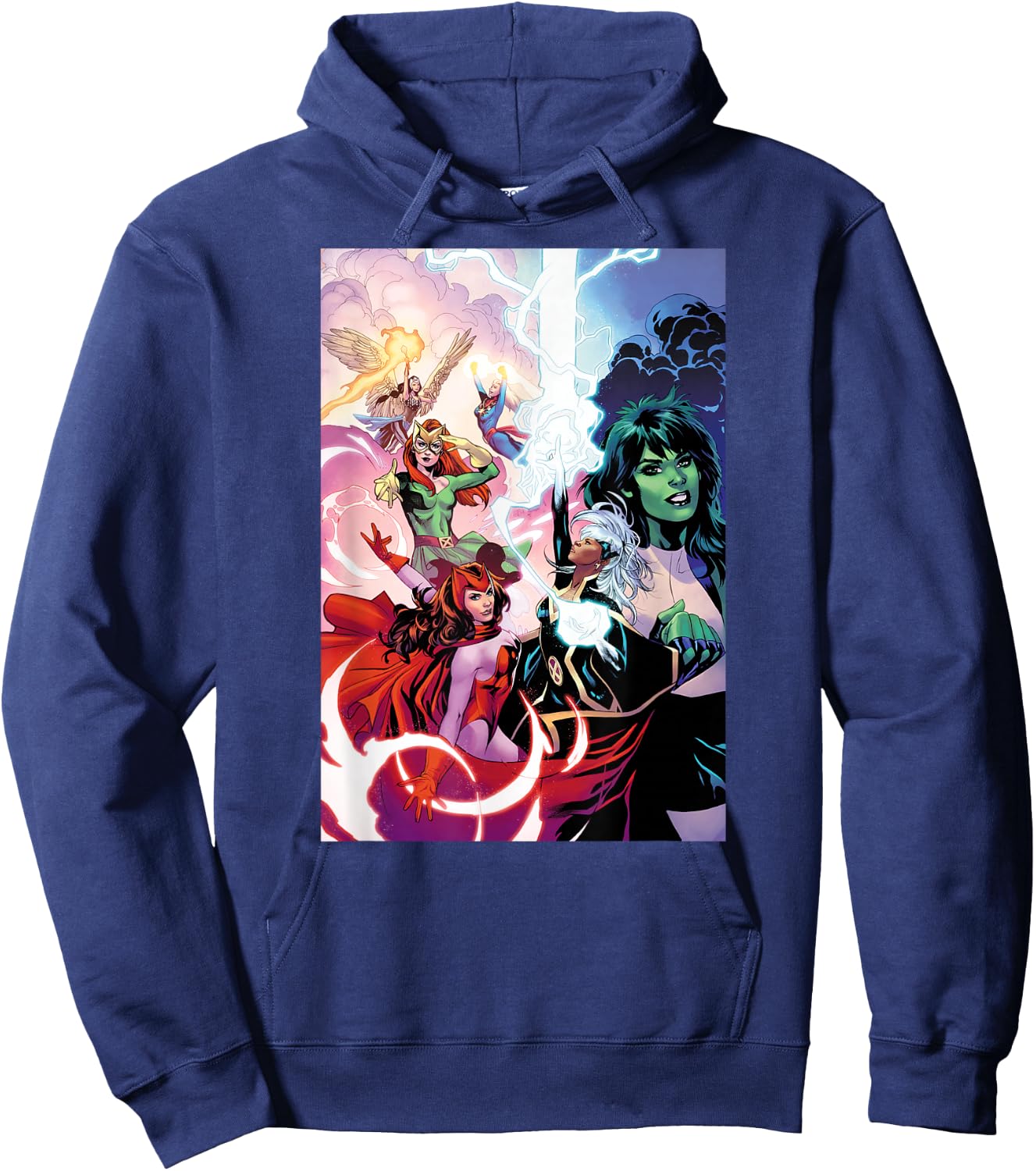 Marvel Women She-Hulk Storm Scarlet Witch Jean Grey Valkyrie Hoodie - Hoodie | Navy