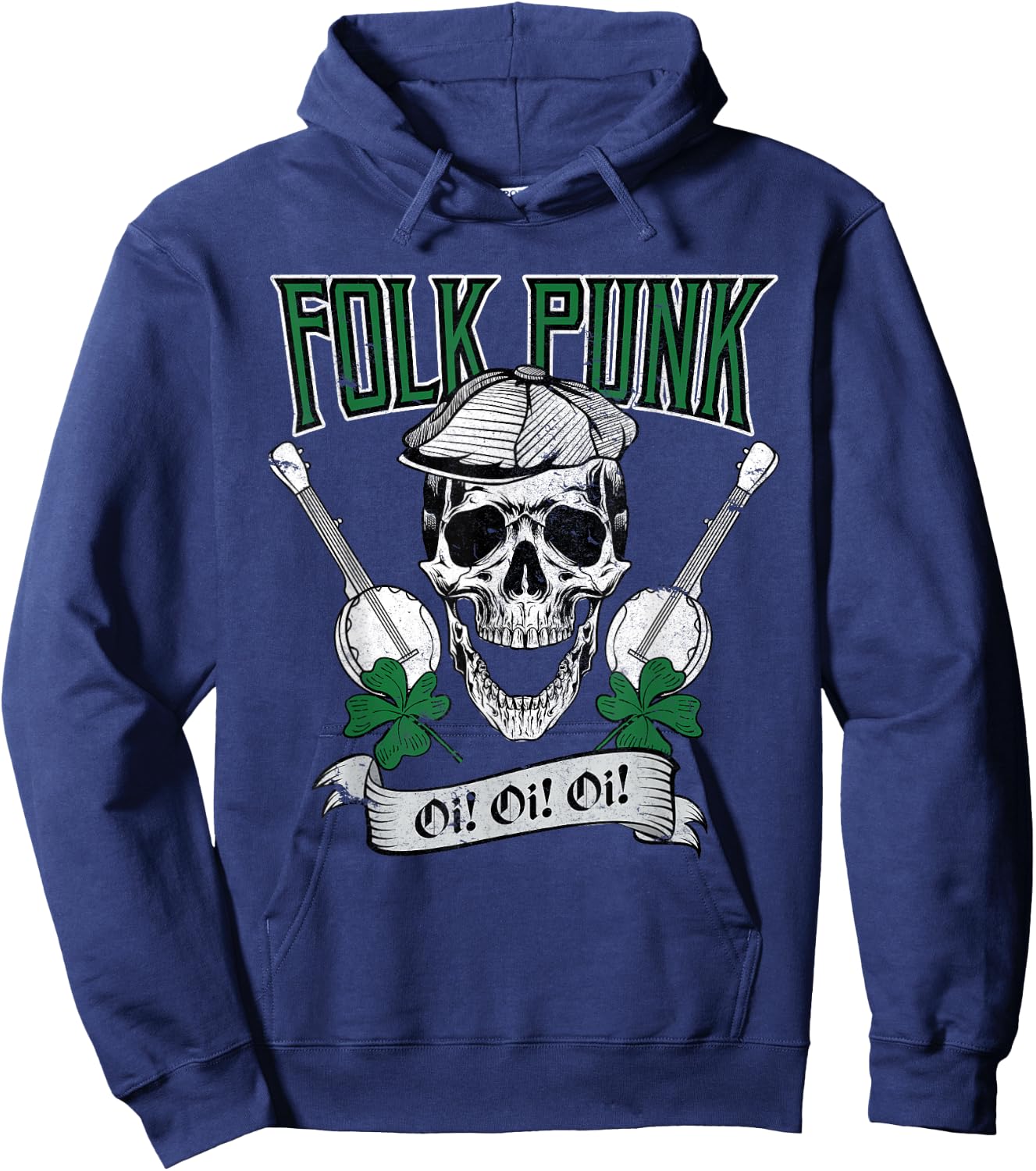 Irish Folk Punk Oi Punk Ska & Punk Rock for 80s Punks Hoodie - Hoodie | Navy