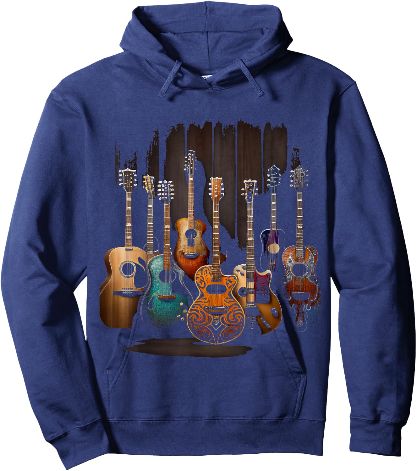 Guitar Musician Guitarist Hoodie - Hoodie | Navy
