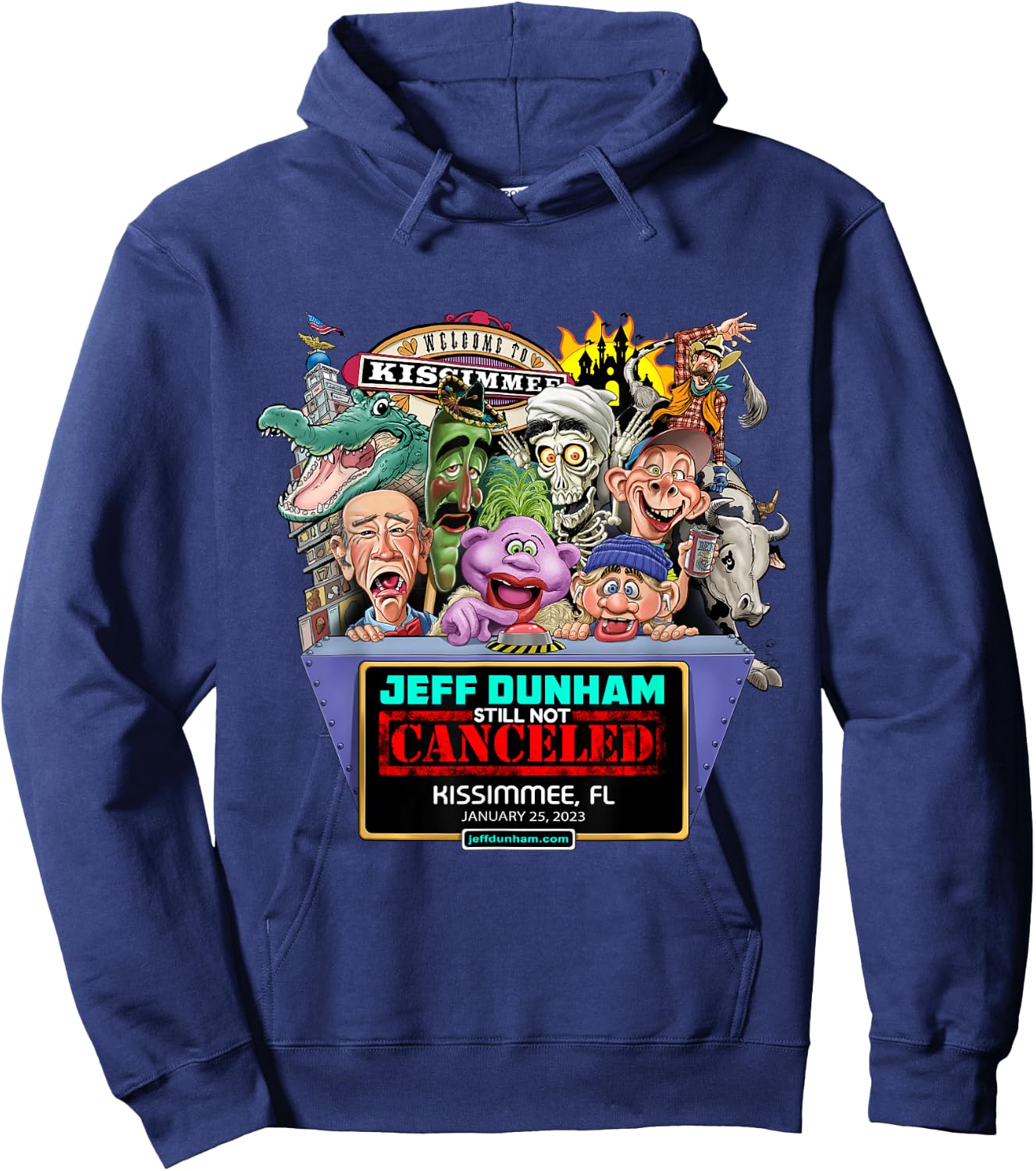 Jeff Dunham Kissimmee, FL (2023) Hoodie - Hoodie | Navy