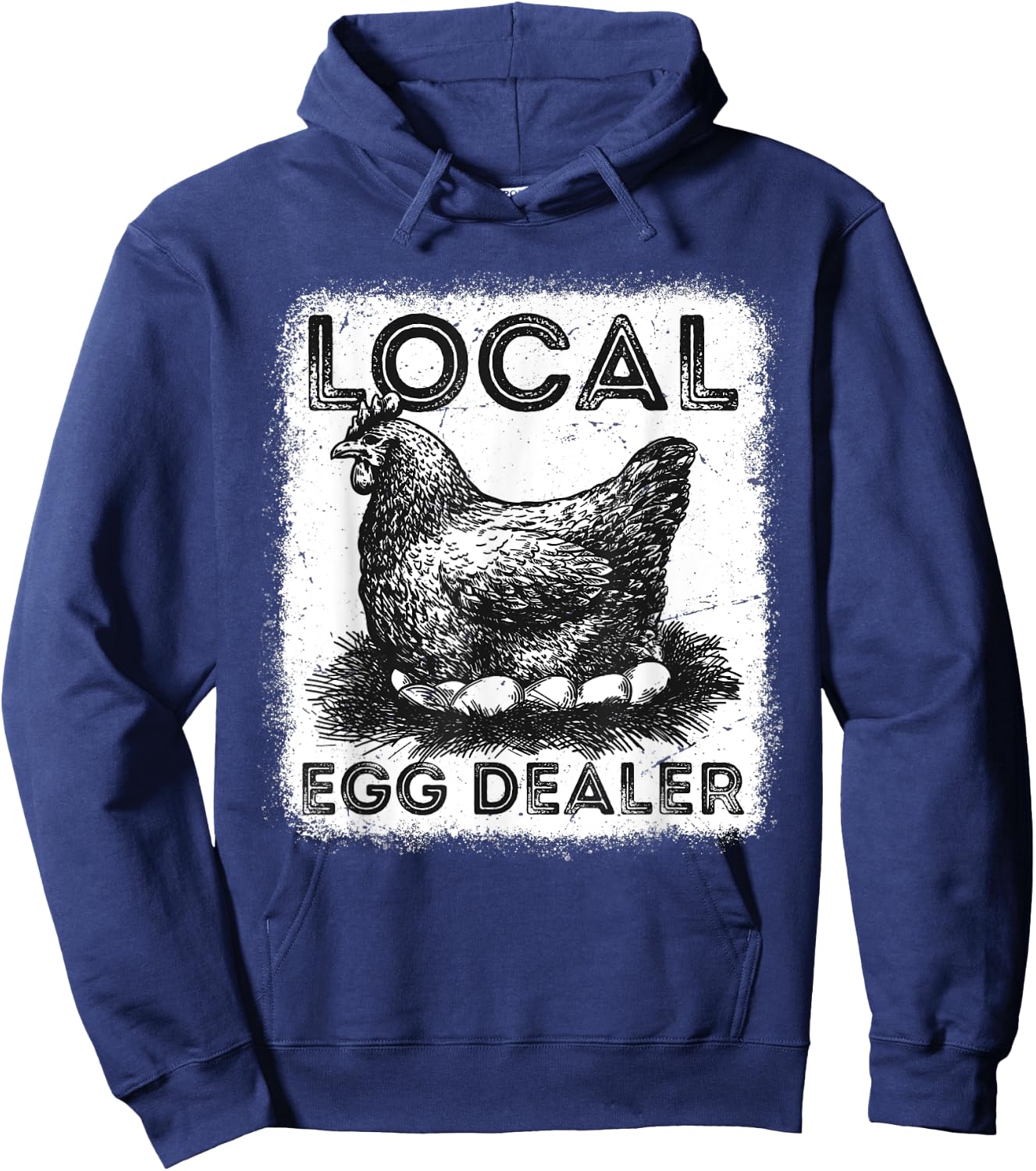 Support Your Local Egg Dealers Chicken Egg Humorous Farmer Hoodie - Hoodie | Navy