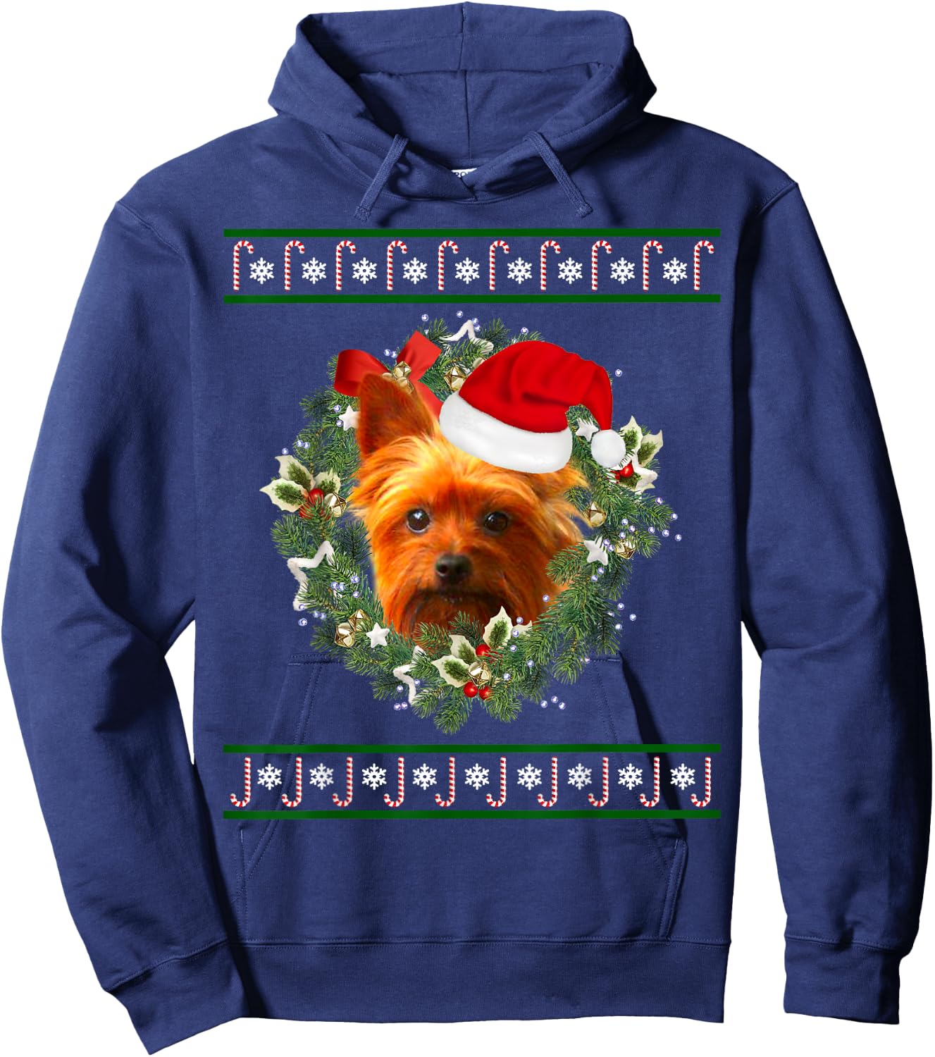 Yorkshire Terrier – Yorkshire Terrier Christmas Hoodie - Hoodie | Navy