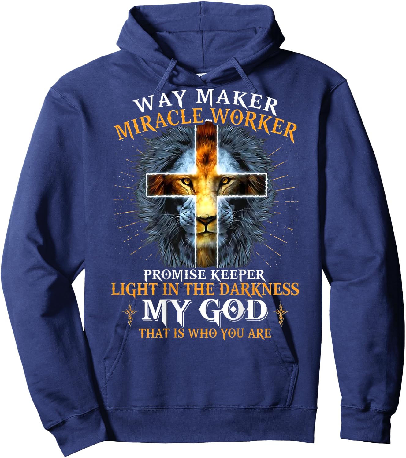 Way Maker Miracle Worker Promise Keeper Hoodie - Hoodie | Navy