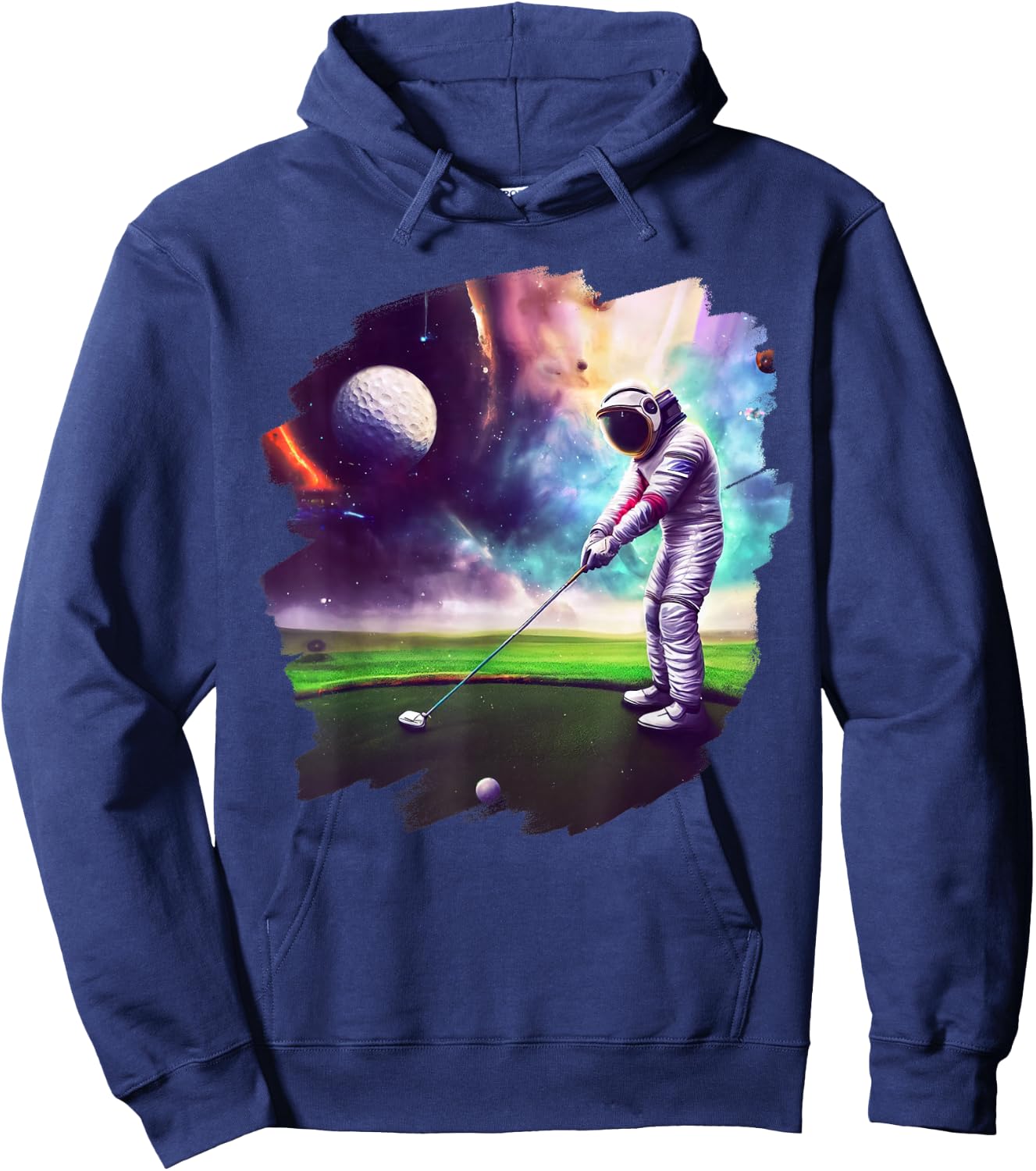 Astronaut Golfing Cool Funny Astronaut Golfer Golf Sports Hoodie - Hoodie | Navy