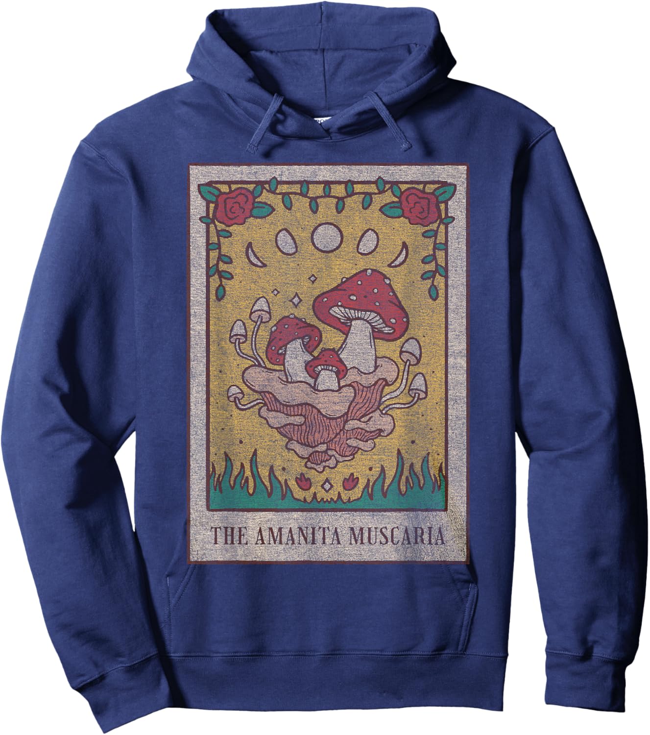 Fairy Grunge Fairycore Aesthetic Mushroom Tarot Alt Clothes Small Hoodie - Hoodie | Navy