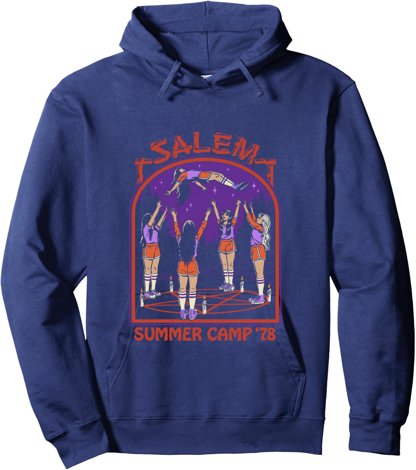 Steven Rhodes Salem Witch Summer Camp '78 Retro Dark Humor Hoodie - Hoodie | Navy