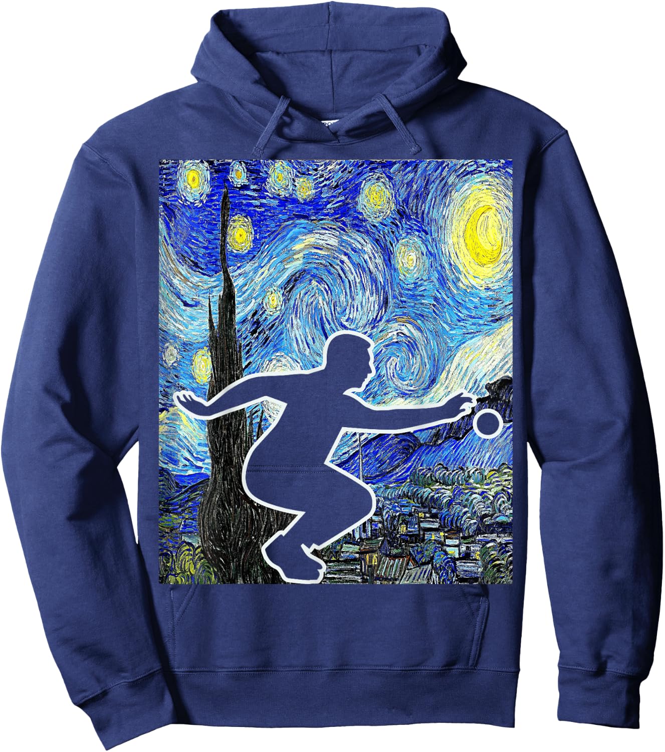 Bocce Starry Night Bocce Player Petanque Lover Hoodie - Hoodie | Navy
