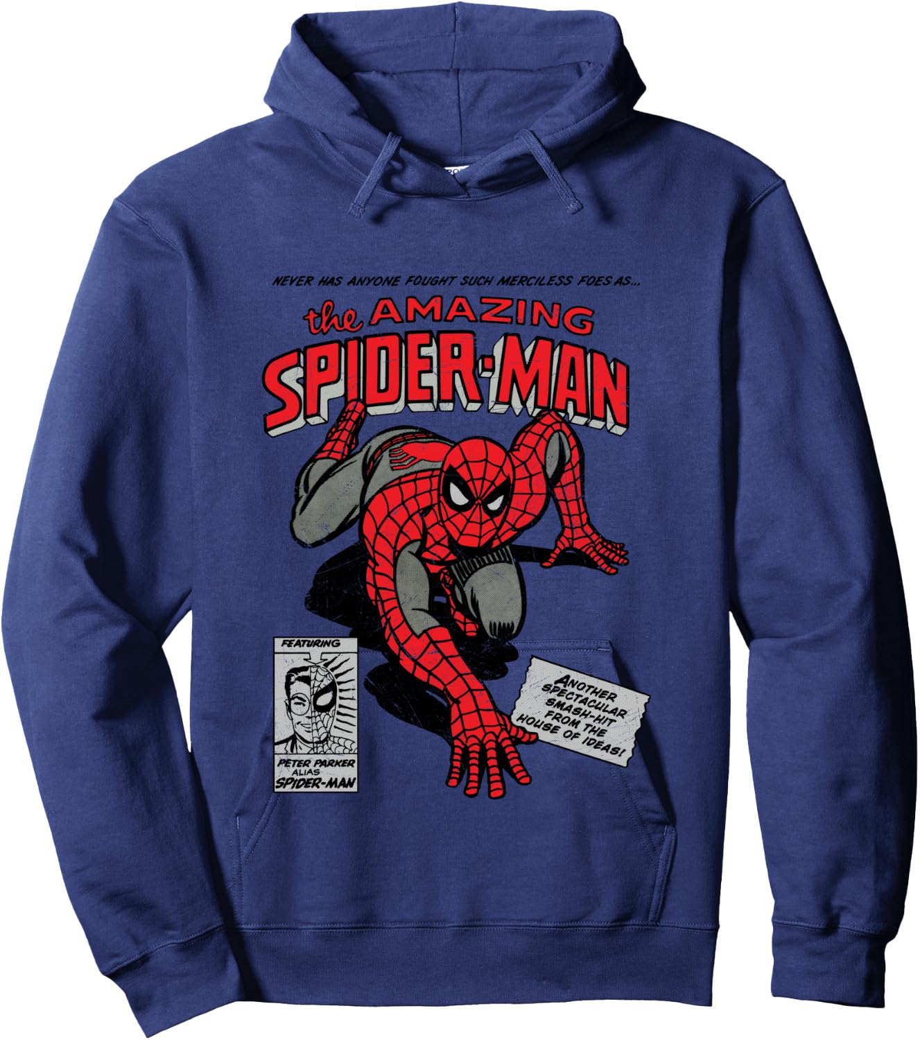 Marvel Spider-Man Retro Comic Hoodie - Hoodie | Navy