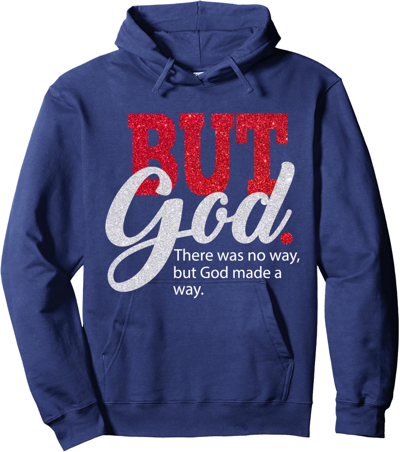 But God Women Gift Grateful Christian Hoodie - Hoodie | Navy