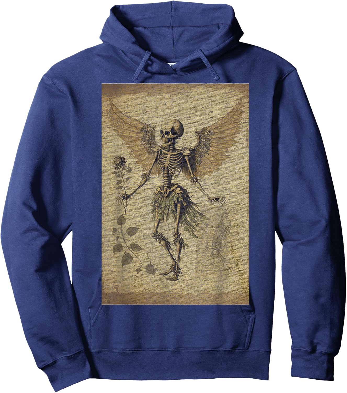 Fairy Grunge Fairycore Aesthetic Skeleton Butterfly Gothic Hoodie - Hoodie | Navy