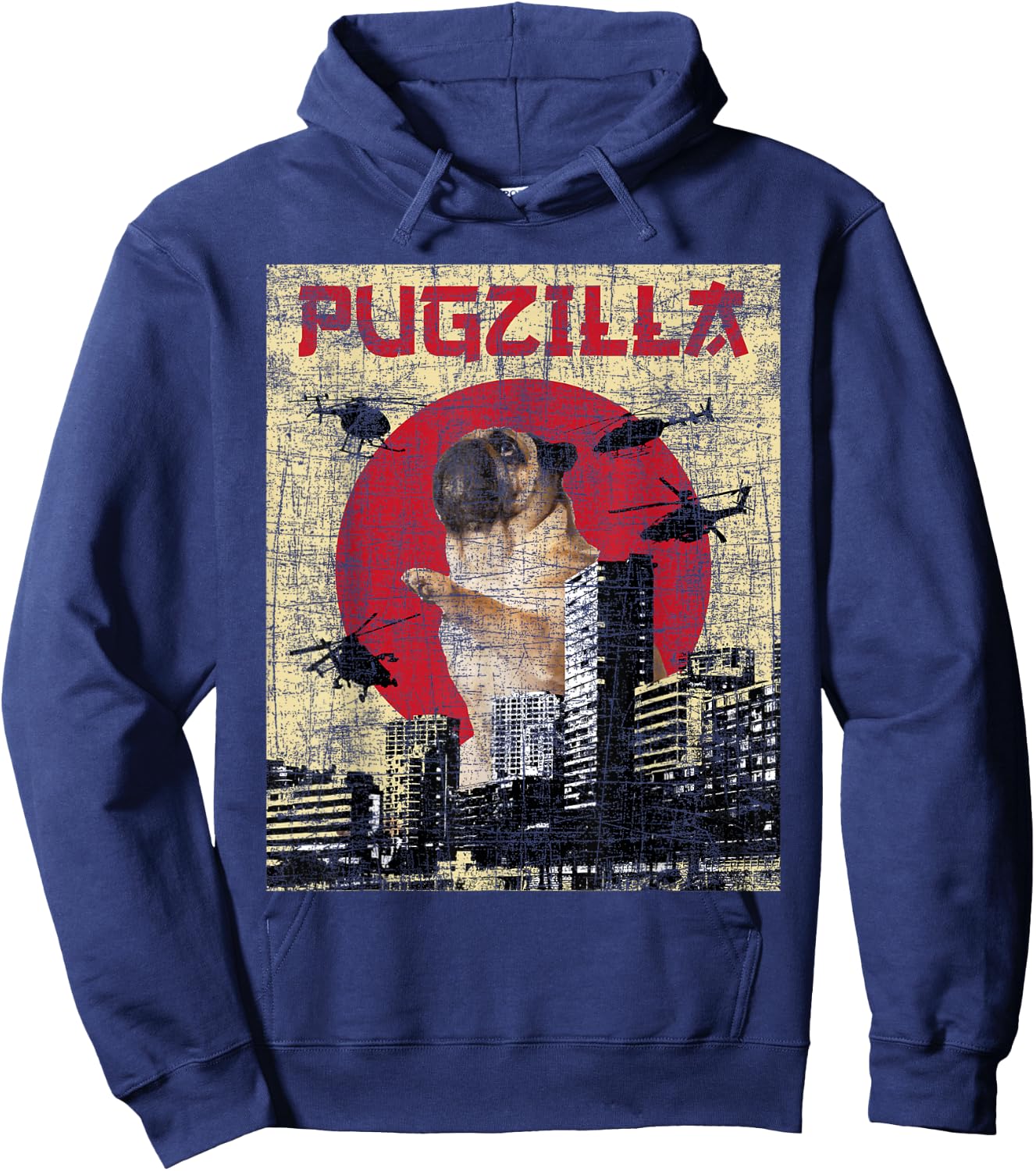 Pugzilla - Dog Lover Puppy Trainer Animal Pet Breeder Hoodie - Hoodie | Navy