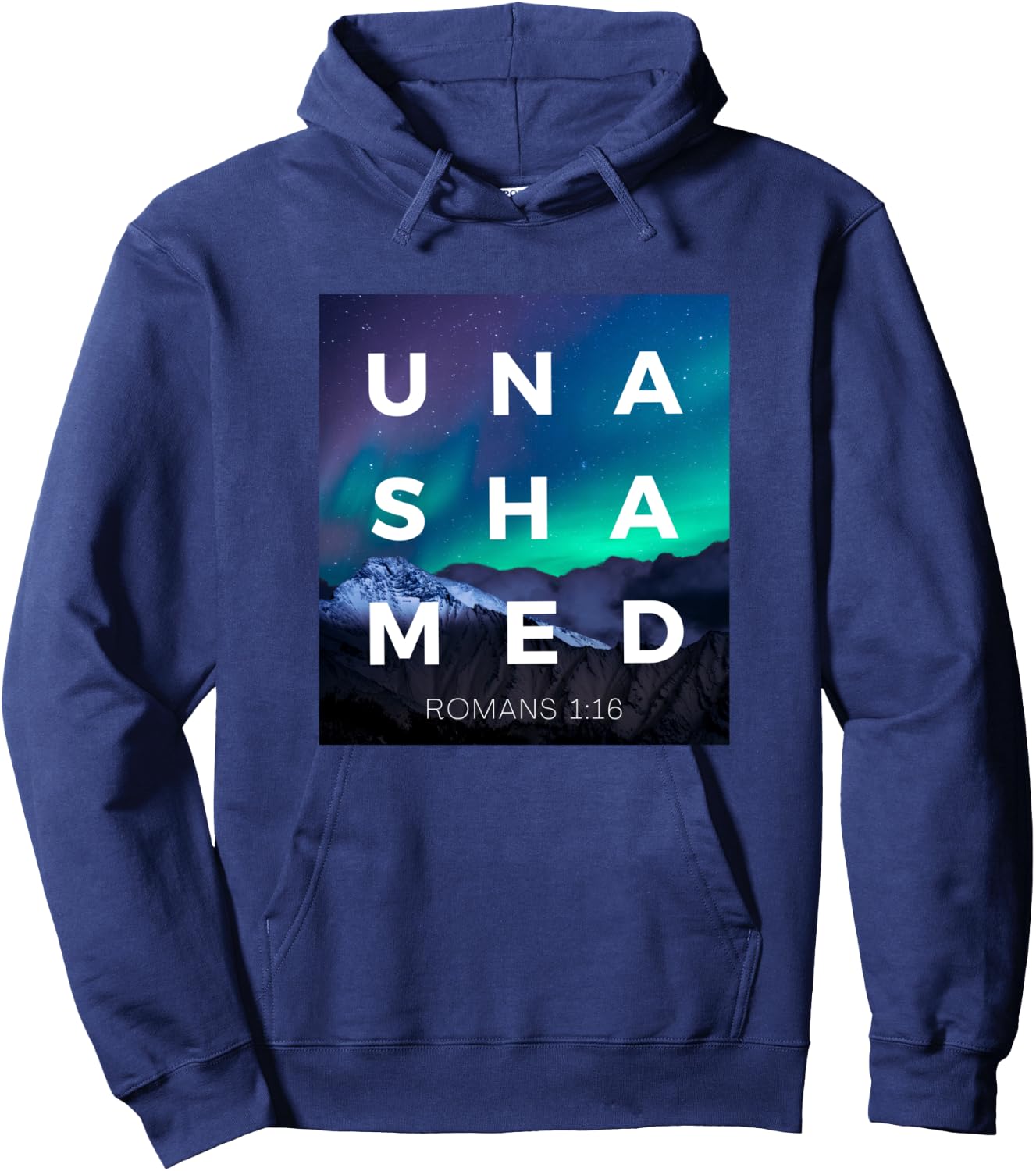 Unashamed of the Gospel of Jesus Christ Romans 116 Christian Hoodie - Hoodie | Navy