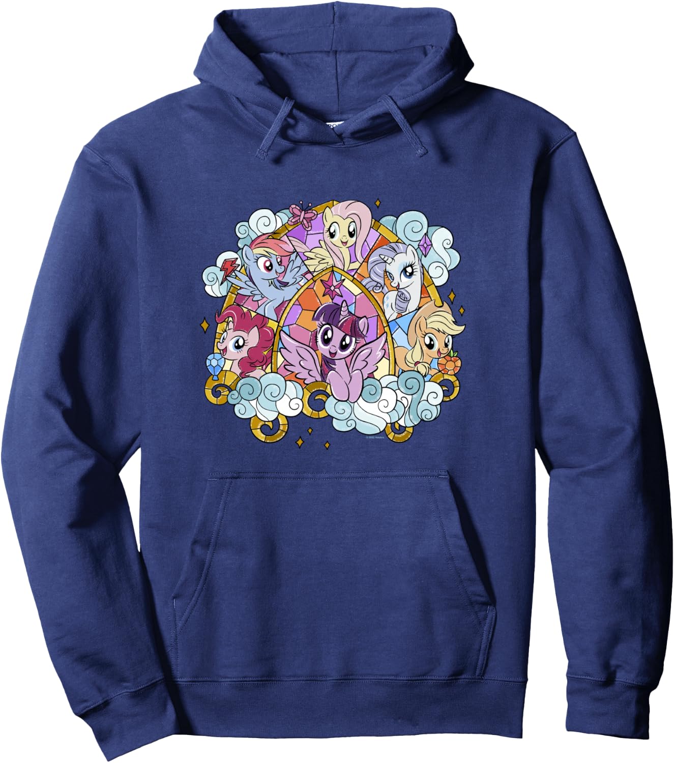 My Little Pony: Friendship Is Magic Stained Glass Pony Group Hoodie - Hoodie | Navy