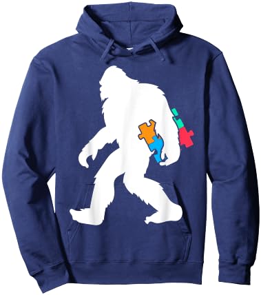 Yetti Autism Kids Jigsaw Puzzle Sasquatch Hoodie - Hoodie | Navy
