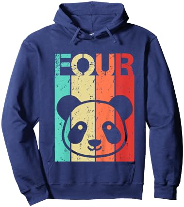Panda 4 Birthday Boy Girl Panda 4 Year Old Hoodie - Hoodie | Navy