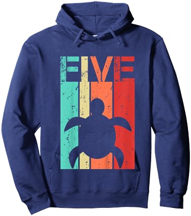 Turtle 5 Birthday Boy Girl Turtle 5 Year Old Hoodie - Hoodie | Navy