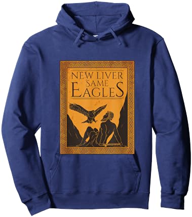 Great Prometheus Greek God Eagle Eat the Liver Hoodie - Hoodie | Navy