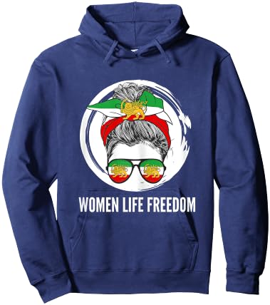 Iranian woman, flag of Iran, iranian lion IRANIAN REVOLUTION Hoodie - Hoodie | Navy