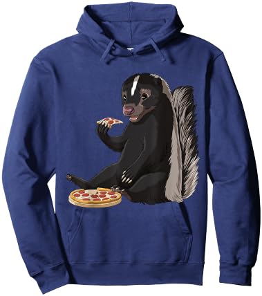 Funny Pizza Lover Skunk Hoodie - Hoodie | Navy