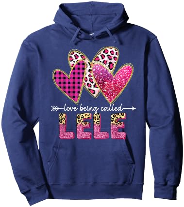 I Love Being Called Lele Grandma Valentine Mothers day Hoodie - Hoodie | Navy