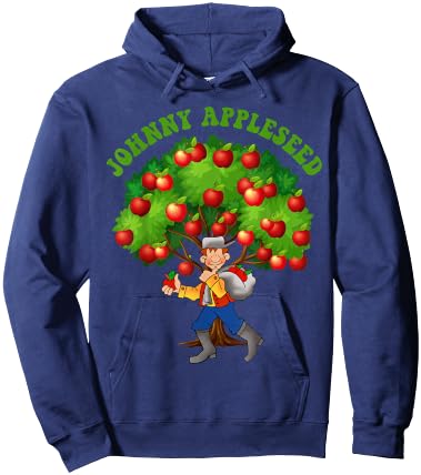 Johnny Appleseed Apple Day Sept 26 Celebrate Legends Hoodie - Hoodie | Navy