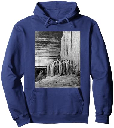 Gustave Doré - Purgatorio, The Crowd of Lazy #2 - Dante Hoodie - Hoodie | Navy