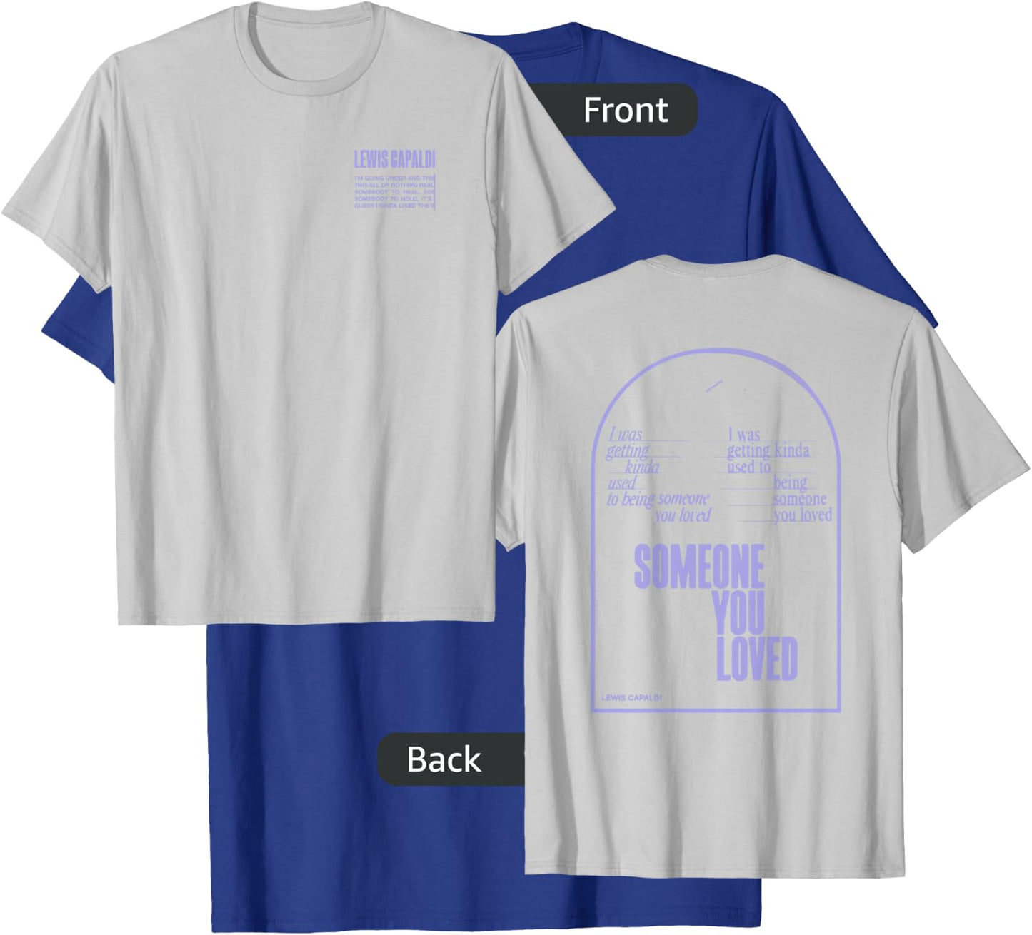 Lewis Capaldi – Slogan Arch On Color T-Shirt - T-Shirt | Royal