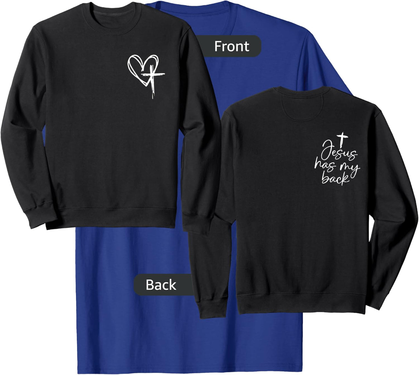 Jesus Has My Back T-Shirt - T-Shirt | Royal