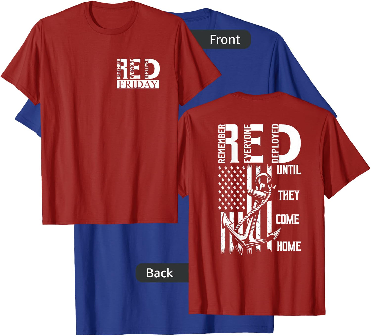On Fridays We Wear Red Soldiers Veterans Day and Friday RED T-Shirt - T-Shirt | Royal