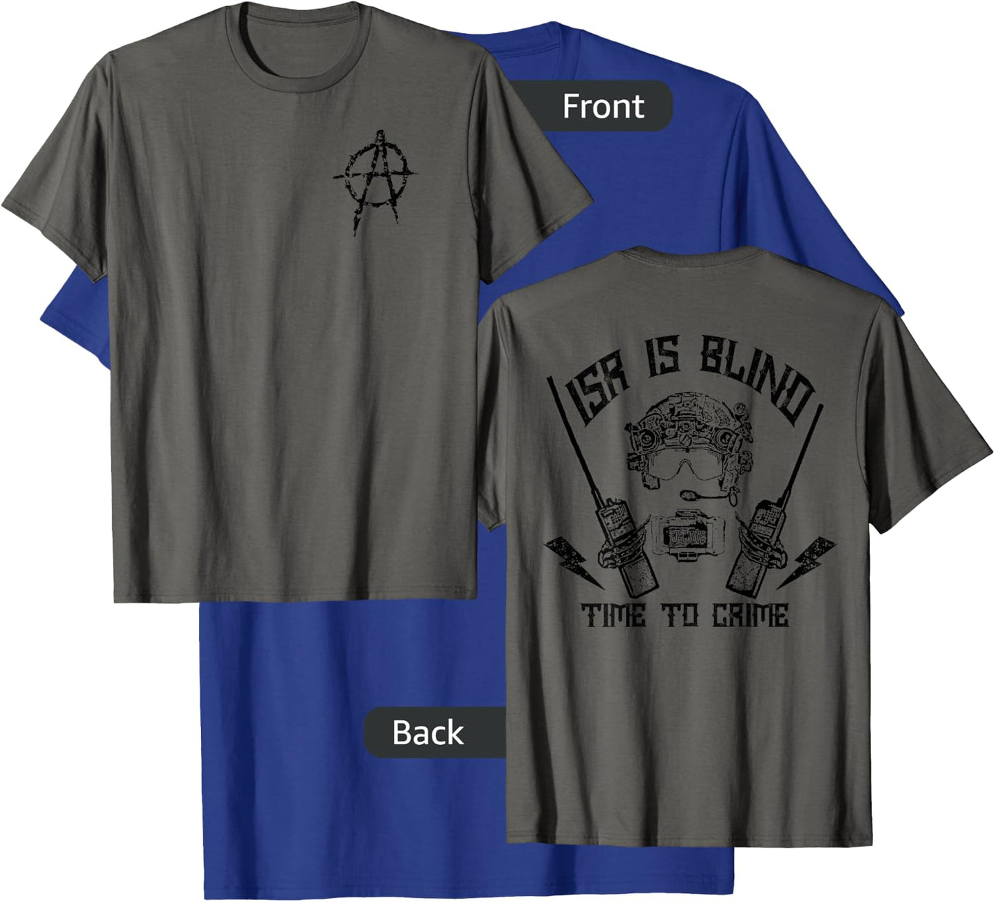 The Chosen Few JTAC , Men's -Adults Grey Cotton Blend Classic Fit Short Sleeve , Small T-Shirt - T-Shirt | Royal