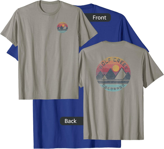 Wolf Creek, Colorado Ski Area Mountain Graphic T-Shirt - T-Shirt | Royal