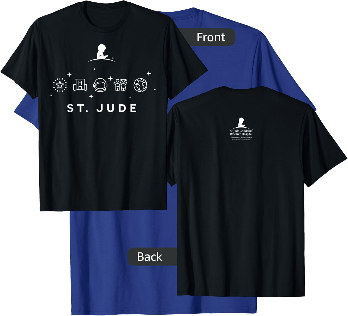 St. Jude Children's Research Hospital Space Icons T-Shirt - T-Shirt | Royal