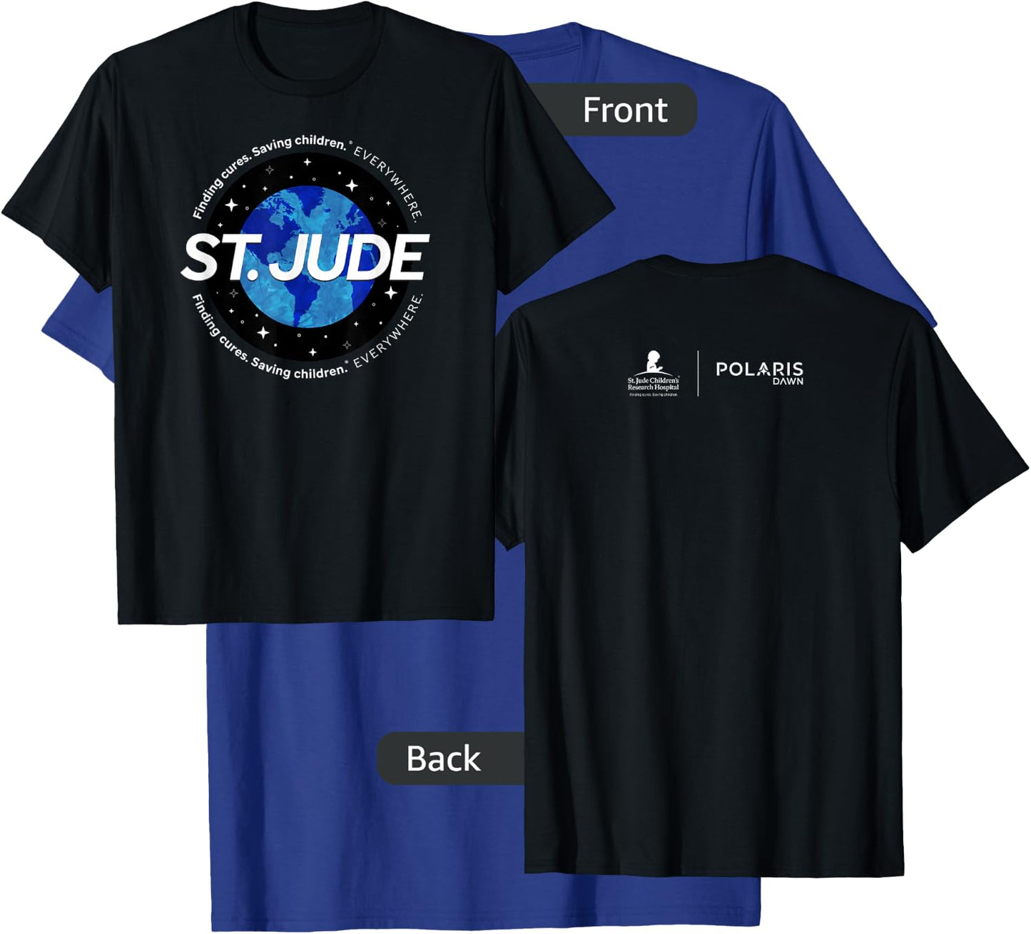 St. Jude "Finding Cures. Saving Children. EVERYWHERE" Globe T-Shirt - T-Shirt | Royal