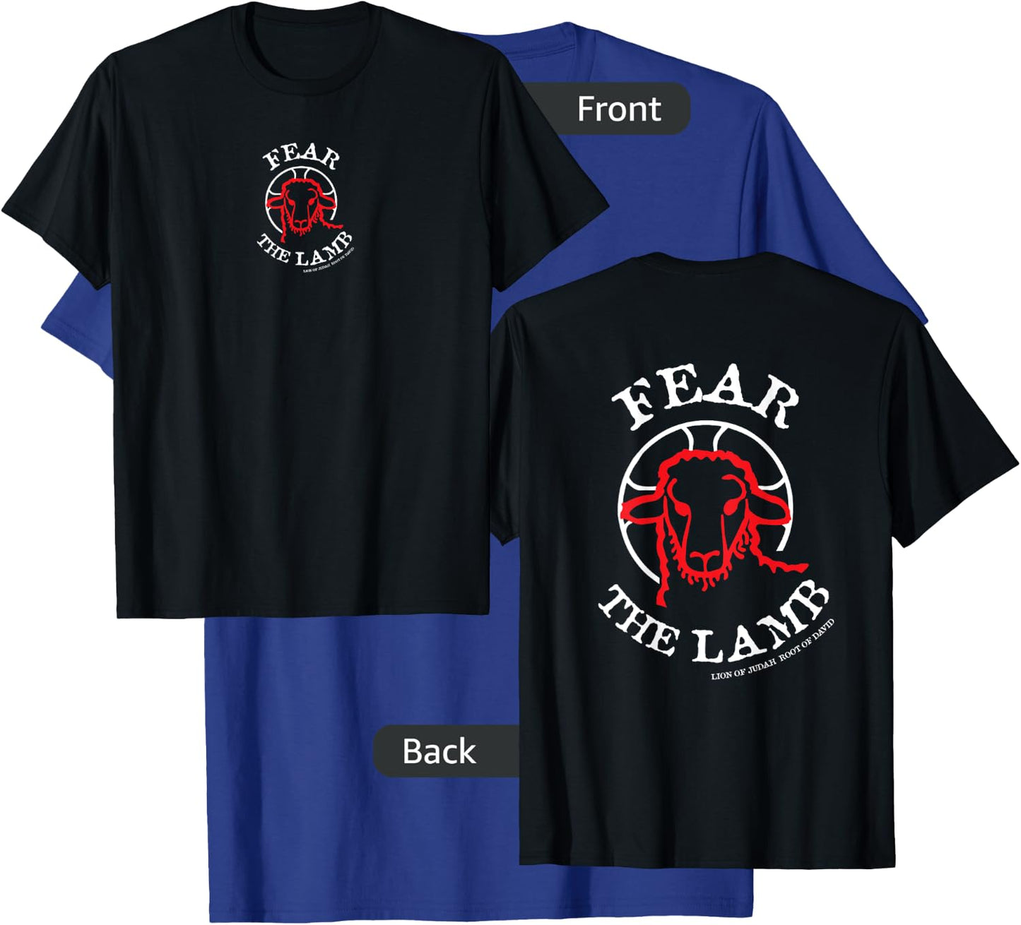 FirefromHeaven Fear the LAMB OF GOD KING Jesus Christ Christian Revelation T-Shirt - T-Shirt | Royal