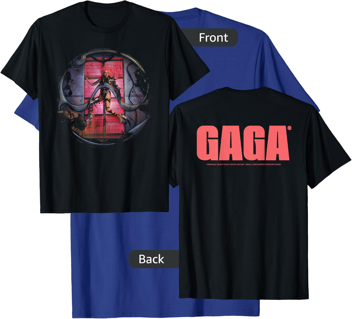 Official Lady Gaga Chromatica Cover T-Shirt - T-Shirt | Royal