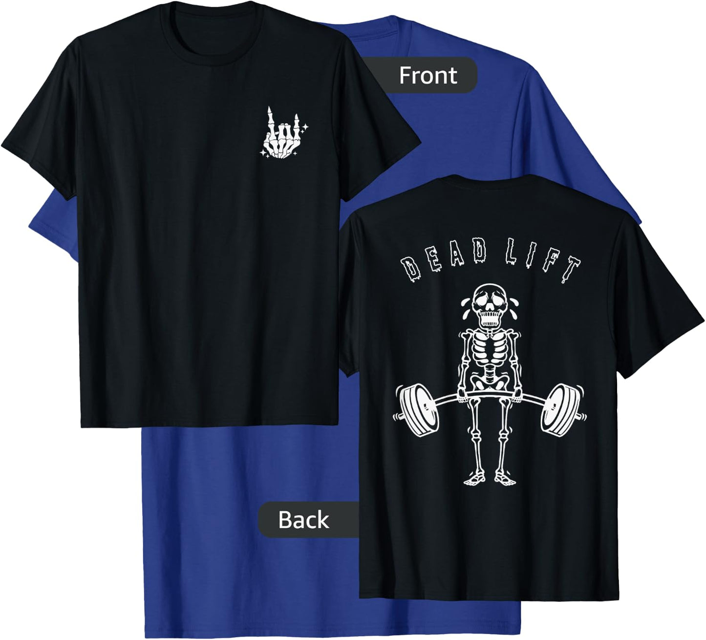 TheGodsEnvyUs Men's Halloween Skeleton Graphic Gym , Black, Small T-Shirt - T-Shirt | Royal