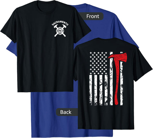 City Of Sacramento Fire Department California Firefighter T-Shirt - T-Shirt | Royal