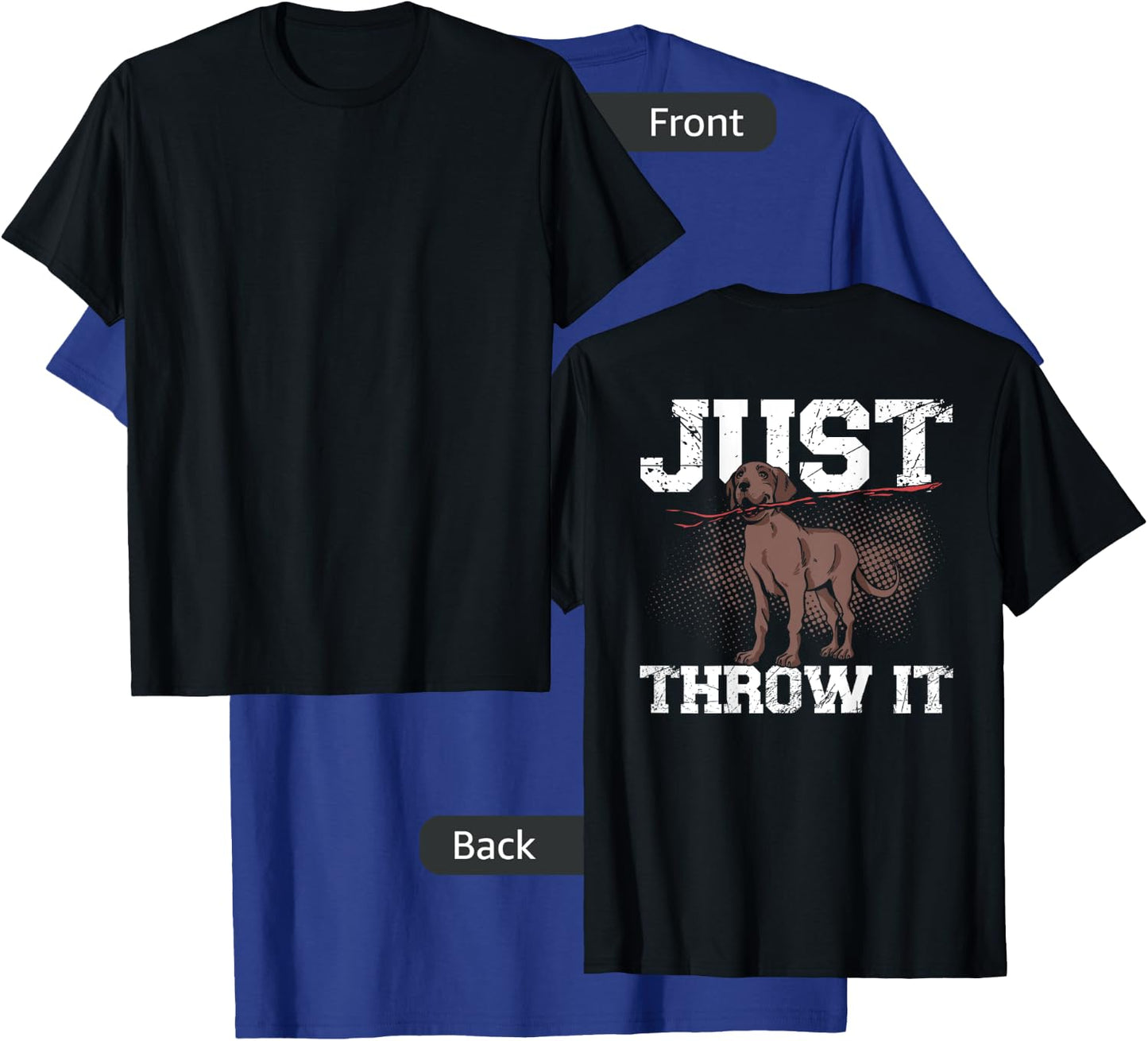 Just Throw It Backprint T-Shirt - T-Shirt | Royal