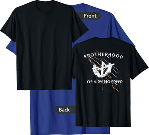 Lineman "Brotherhood Lightning Strike" Power Lineman Climber T-Shirt - T-Shirt | Royal